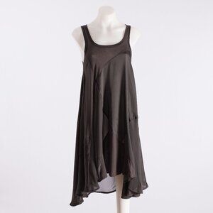 H&M Black Asymmetric Layered Dress US XS
